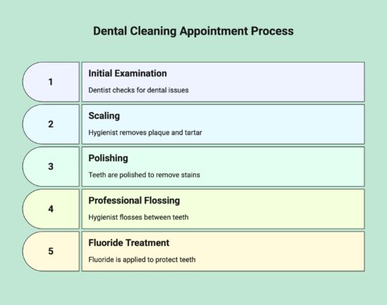 Detailed dental cleaning appointment process