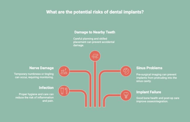 Infographic of Risks or Complications of Dental Implants