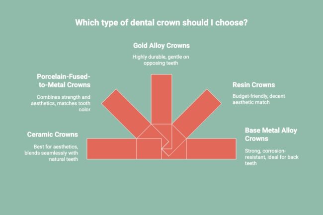Infographic of Types of Dental Crowns
