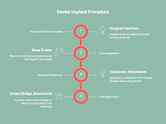 Infographic of the Process of Getting a Dental Implant