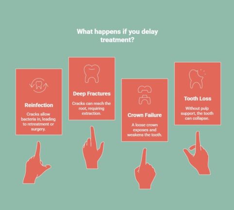 Infographic showing what happens if you delay your treatment