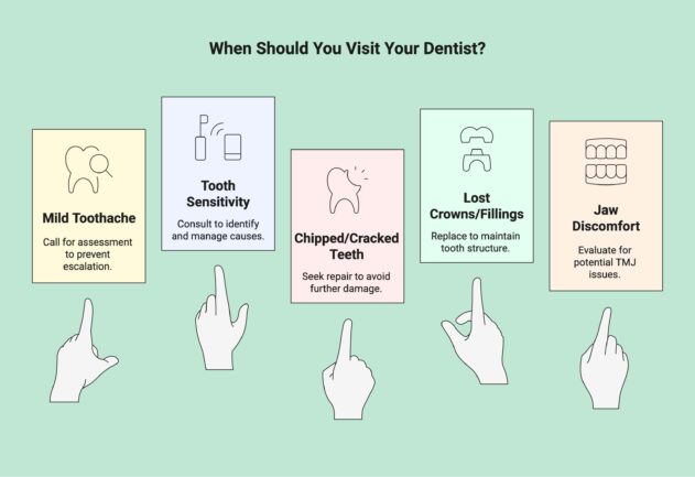 Infographic showcasing signs to look for and visit your dentist for toothpain