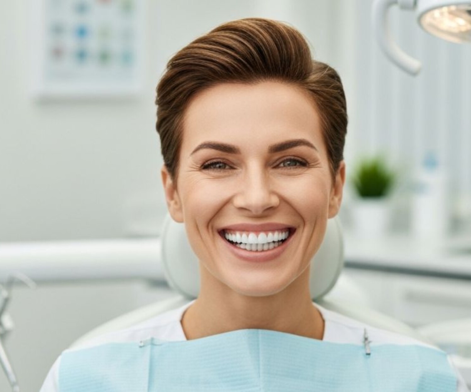 Confident smile with dentures implants