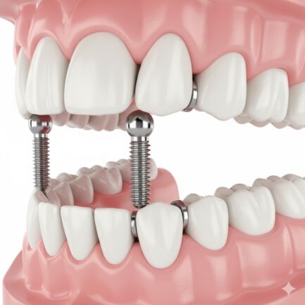 Implant-retained dentures