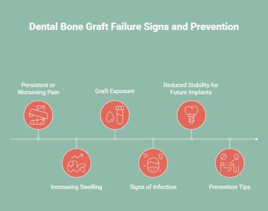 Infographic on What Are the Signs of a Failed Dental Bone Graft, and How Can You Prevent Them