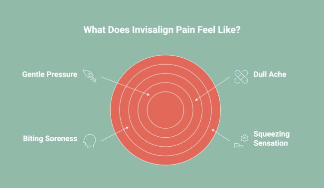 Infographic showcasing what invisalign pain feel like