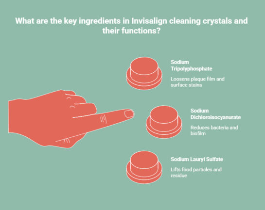 Infographic on What Ingredients Are in Invisalign Cleaning Crystals and What Do They Do