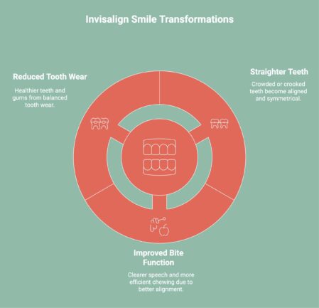 Infographic showcasing invisalign smile transformations