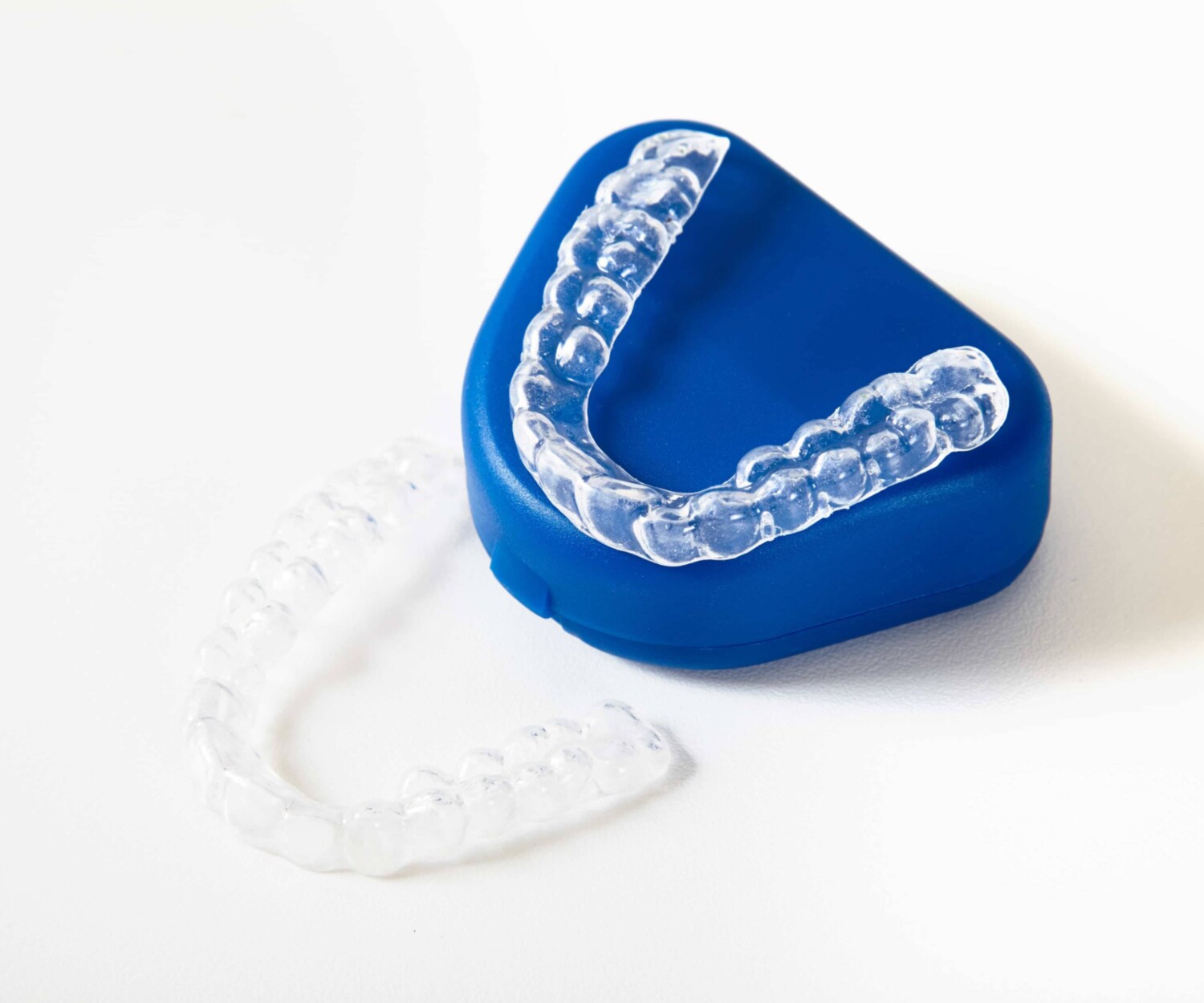 Invisalign trays on a table