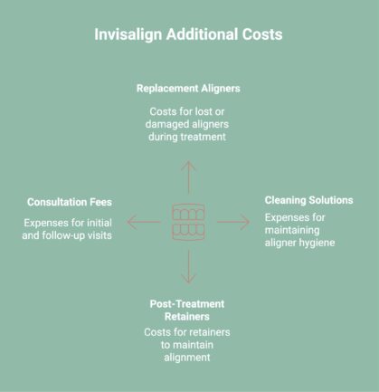 infographic showcasing invisalign additional costs