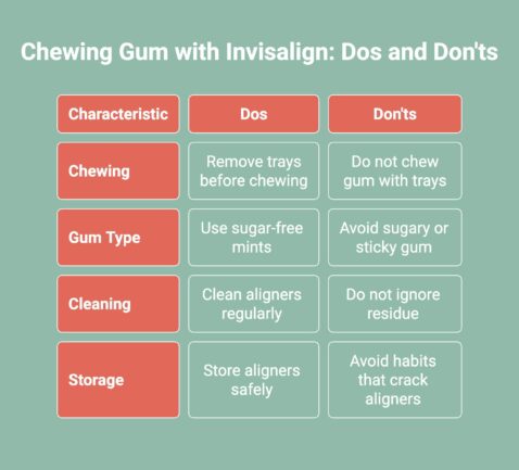 Infographic showcasing the dos and dont's of invisalign