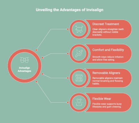 infographic showcasing the advantages of invisalign