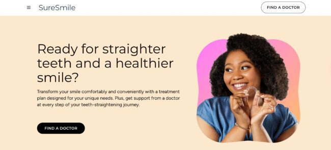 Screenshot of suresmile homepage