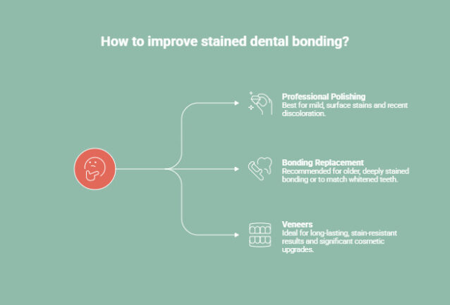 Infographic on What Are The Best Options If Dental Bonding Looks Stained