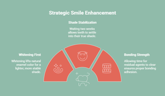 Infographic on Should You Whiten Teeth Before Getting Dental Bonding
