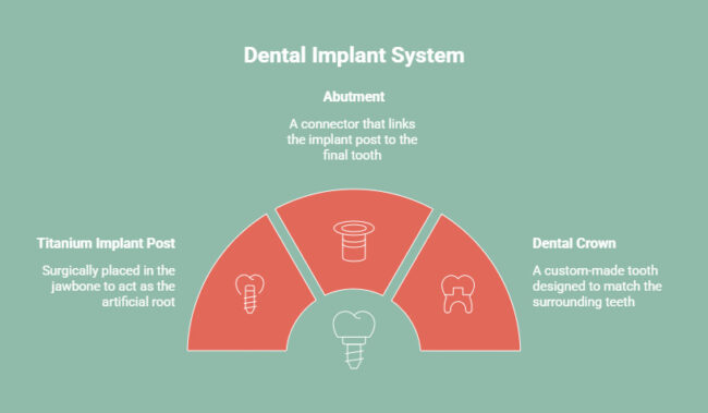 Infographic on Components of a Dental Implant