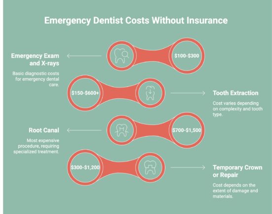 Infographic on Emergency Dentist Costs Without Insurance