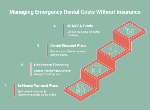 Infographic on Managing Emergency Dental Costs Without Insurance