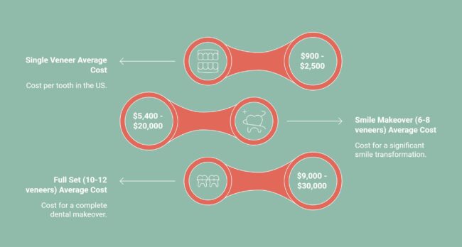 Infographic on Cost of Porcelain Veneers