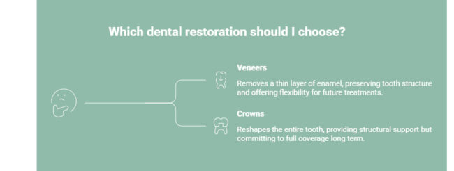 Infographic on How Veneers and Crowns Change Your Natural Teeth - visual selection