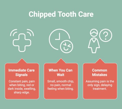 Infographic on Chipped Tooth Care