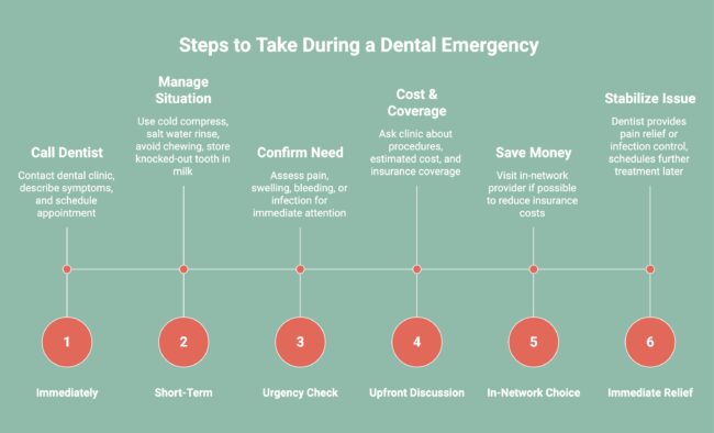 Infographic on Steps to Take During a Dental Emergency