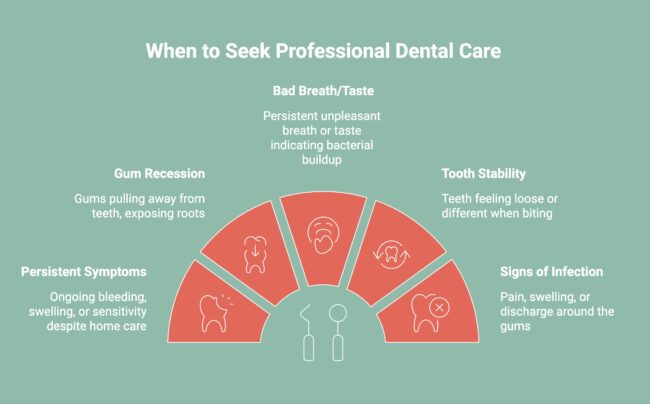Infographic on When to Seek Professional Dental Care