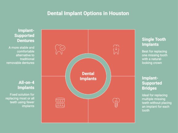Infographic on Dental Implant Options in Houston