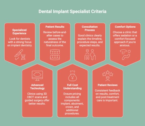 Infographic on Dental Implant Specialist Criteria