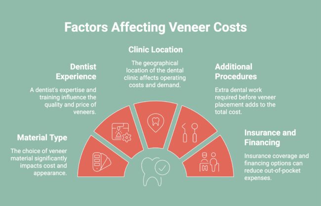 Infographic on Factors Affecting Veneer Costs