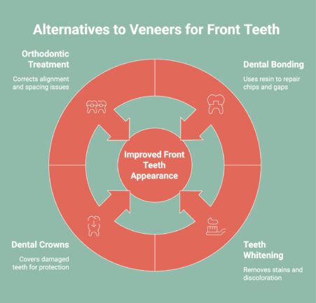 Infographic on Alternatives to Veneers for Front Teeth
