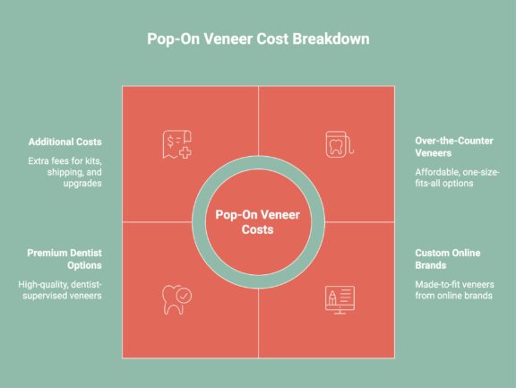 Infographic on Pop-On Veneer Cost Breakdown