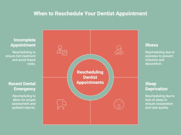 Infographic on When to Reschedule Your Dentist Appointment