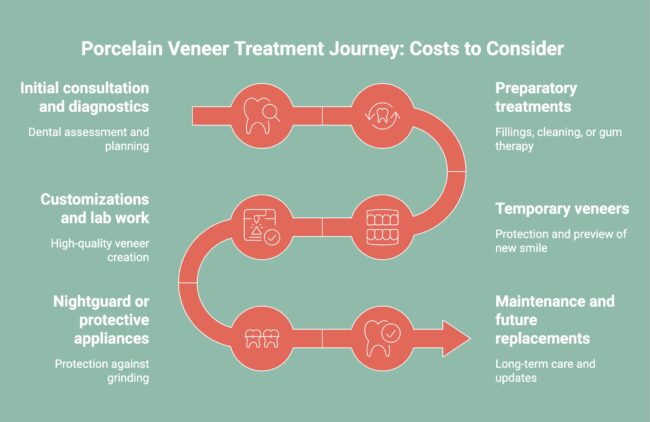 Infographic on Porcelain Veneer Treatment Journey